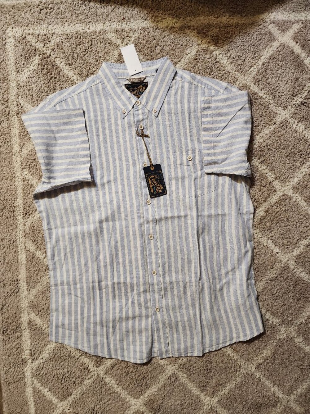 Men's Frontier Button Up Shirt Blue